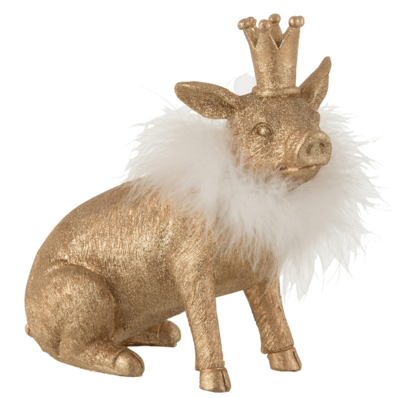 Schwein Krone Porz Gold Groß