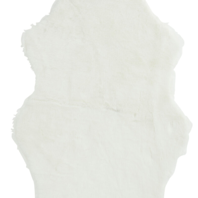Fußmatte Schaffell Kunstpelz Weiß