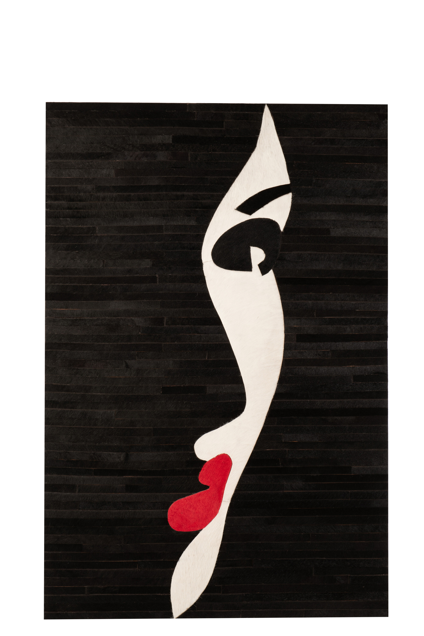 Bild im Rahmen Frau aus Leder