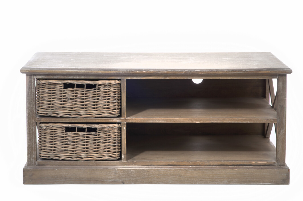 TV-Schrank + 2 Korb 2 Regal – Bild 2