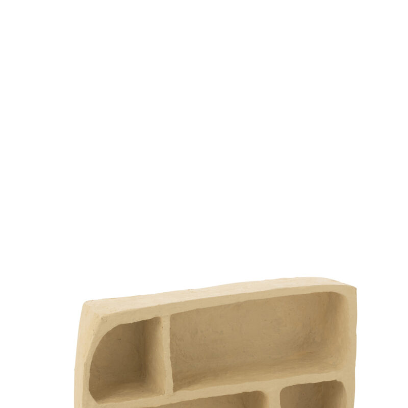 Wandregal Flint Papiermaché Natur Klein