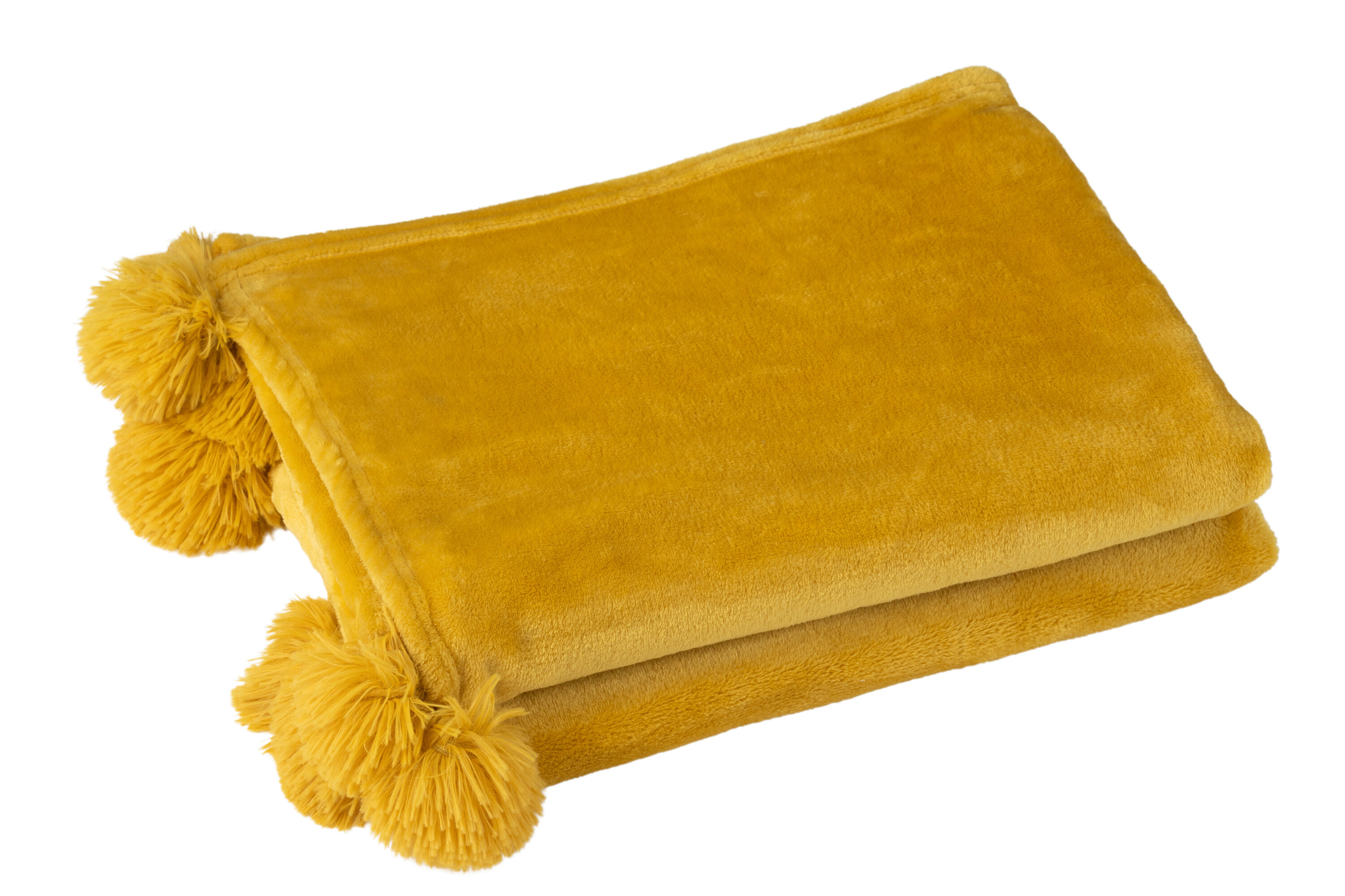 Karo Pompom Decke – Bild 2