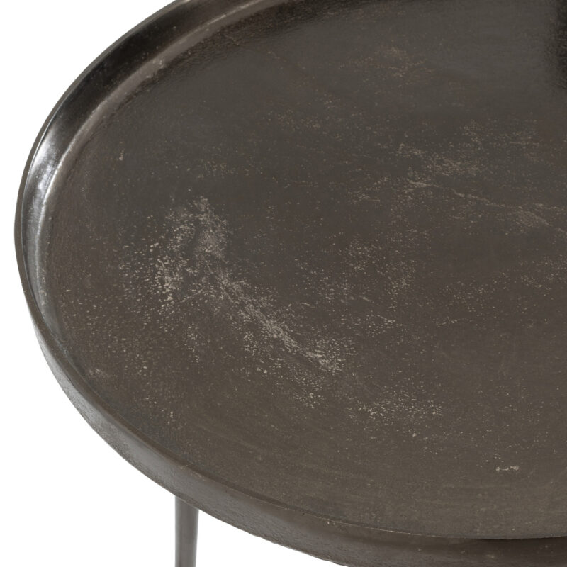 Set aus 3 Beistelltischen Tablett Rund