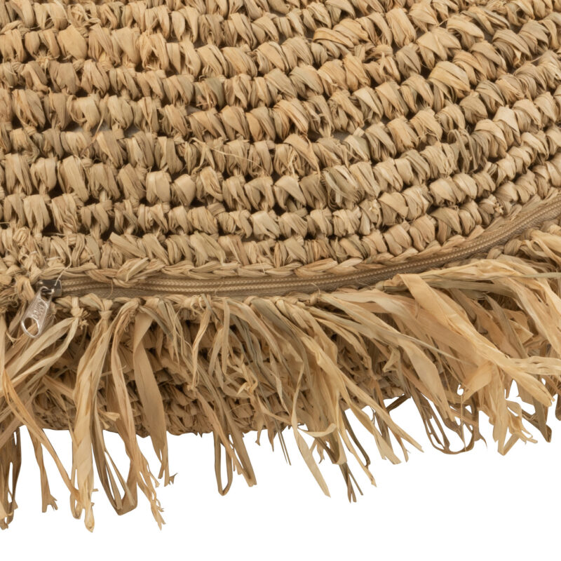 Kissen Rund Raffia