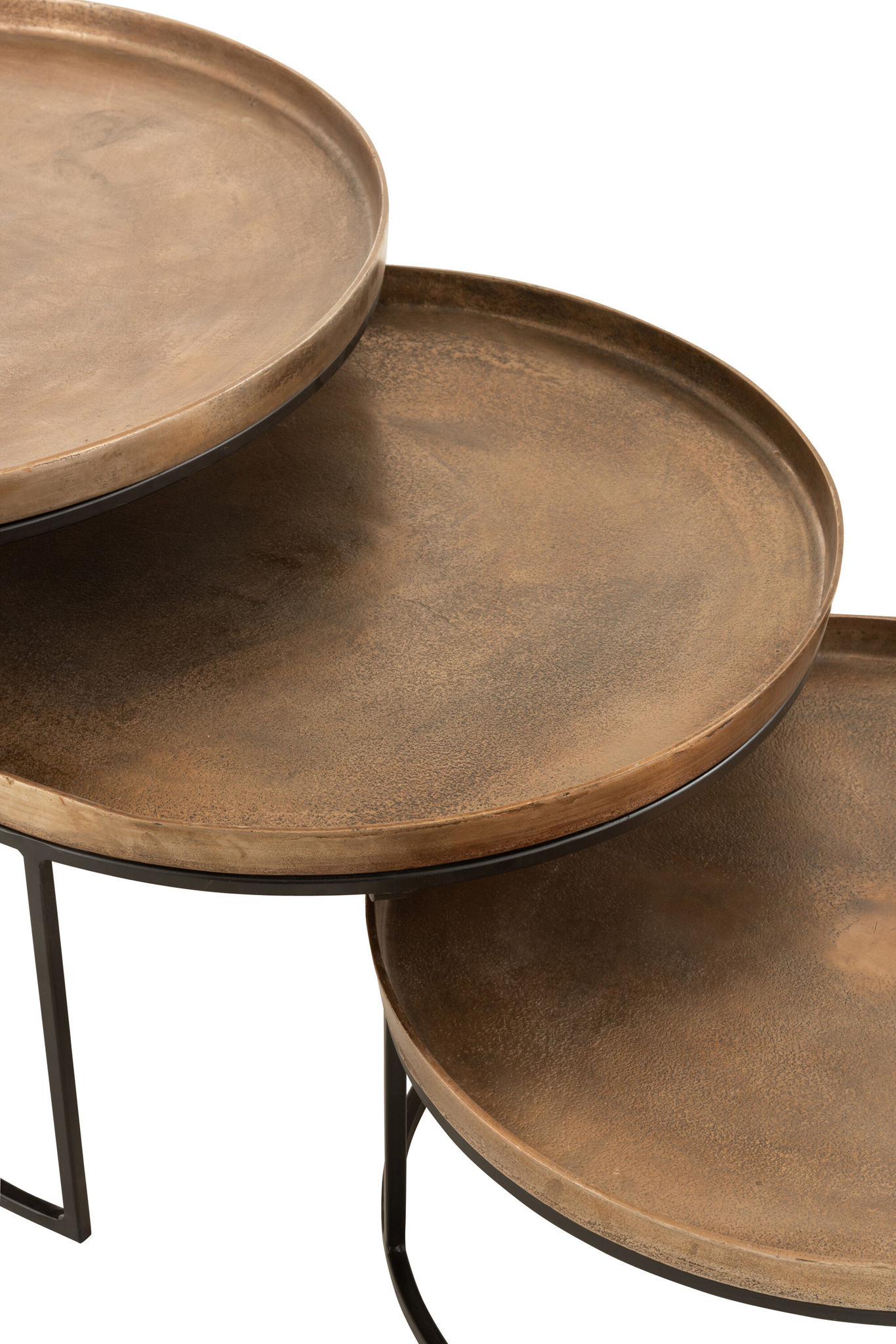 Set aus 3 Beistelltischen rund – Bild 5