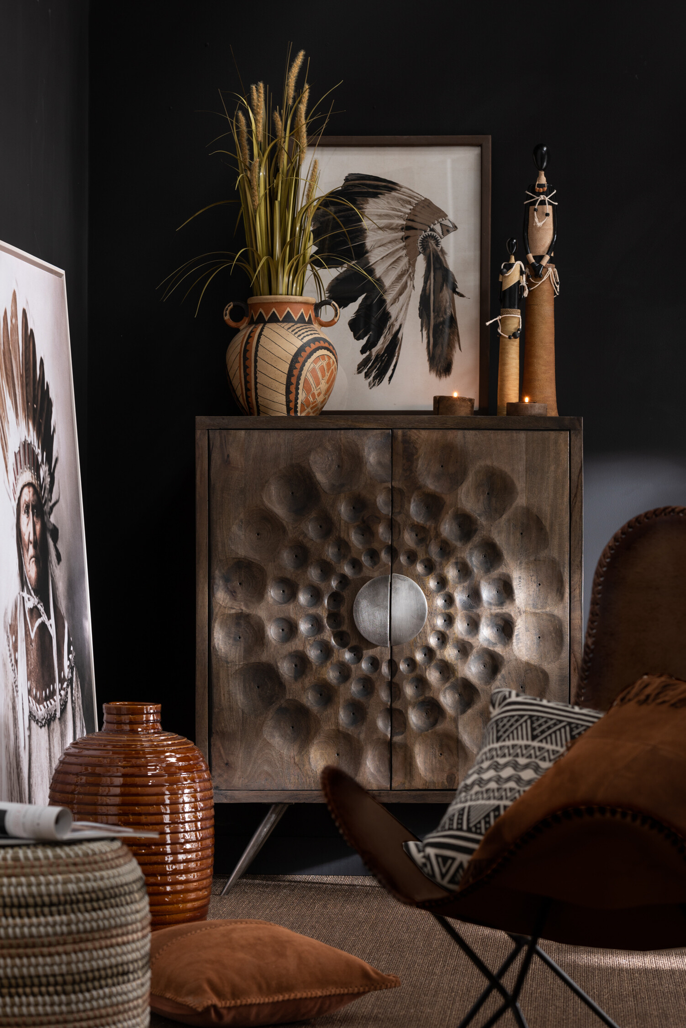 Kissen Quasten Quadrat Leder – Bild 5