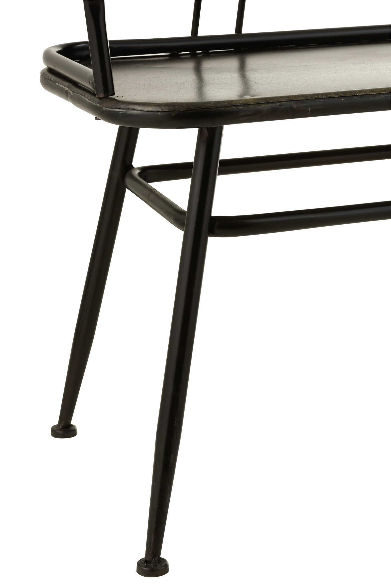 Zweisitzer-Bank im Industrial-Stil aus schwarzem Metall – Bild 5