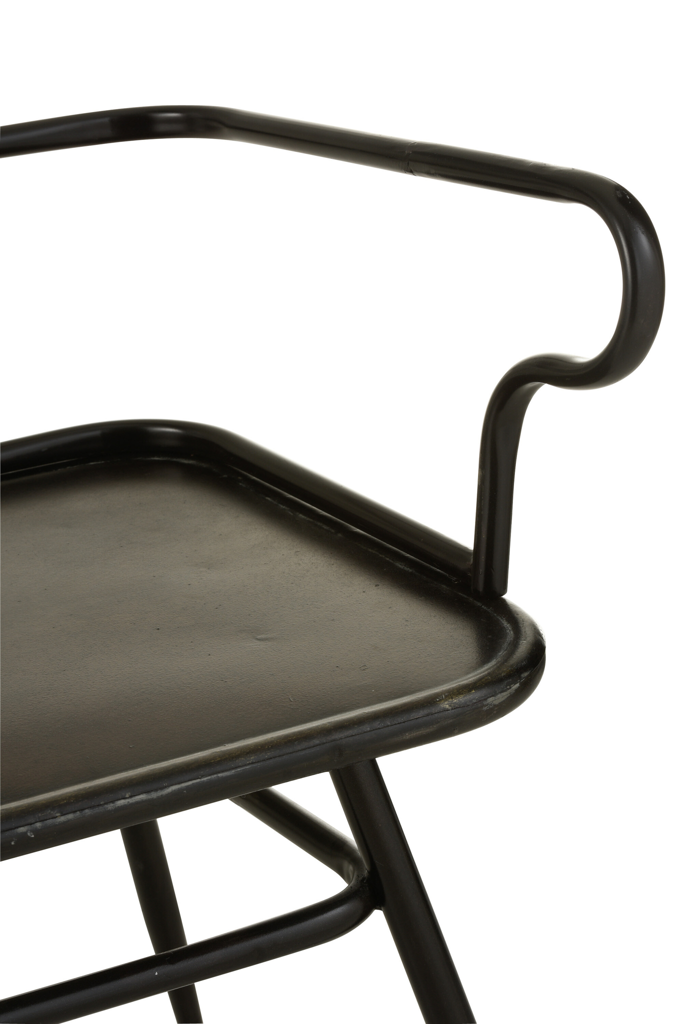 Zweisitzer-Bank im Industrial-Stil aus schwarzem Metall – Bild 7