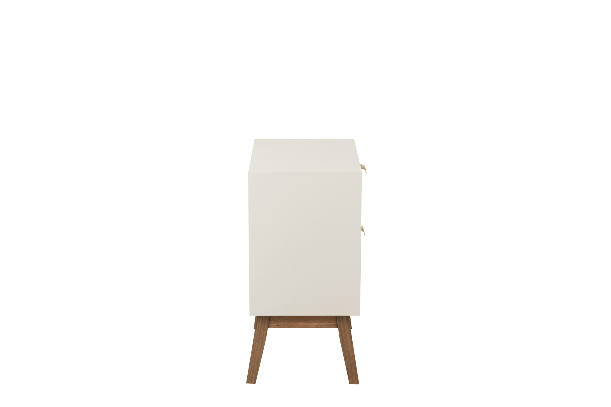 Schrank im Leaf-Design mit 2 Schubladen in Weiß/Natur – Bild 3