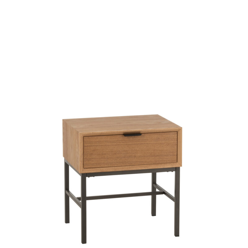 Beistelltisch „On Base“ aus Eschenholz, MDF und Metall