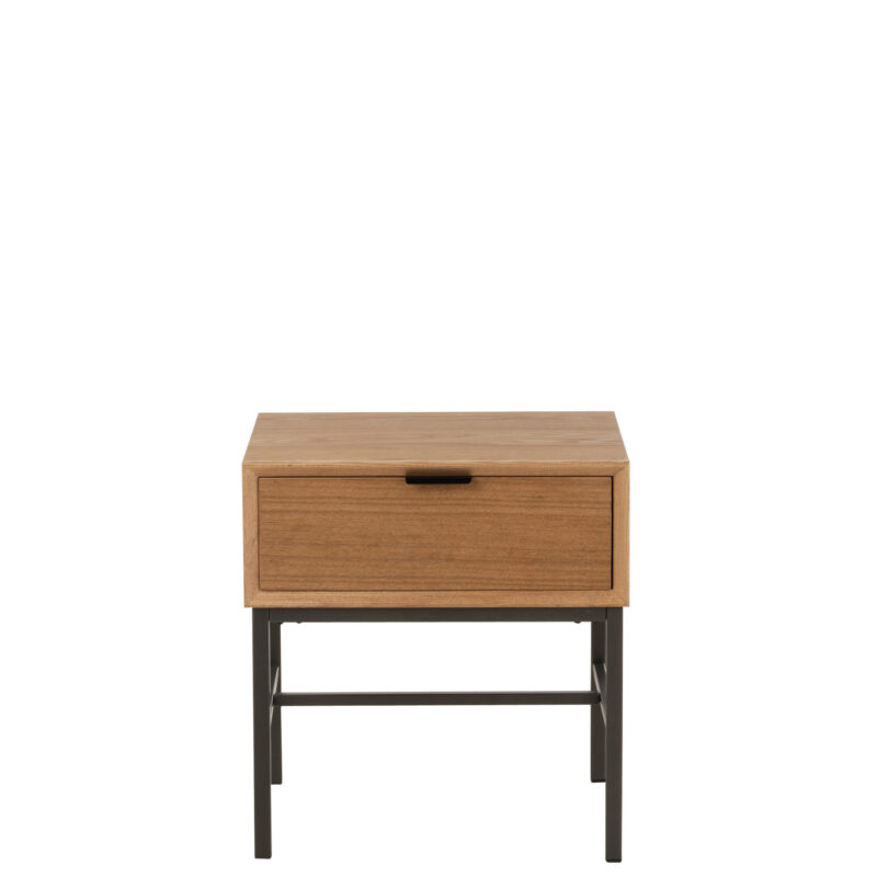 Beistelltisch „On Base“ aus Eschenholz, MDF und Metall
