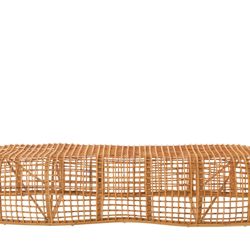 Elegante Bank Roni aus naturbelassenem Rattan