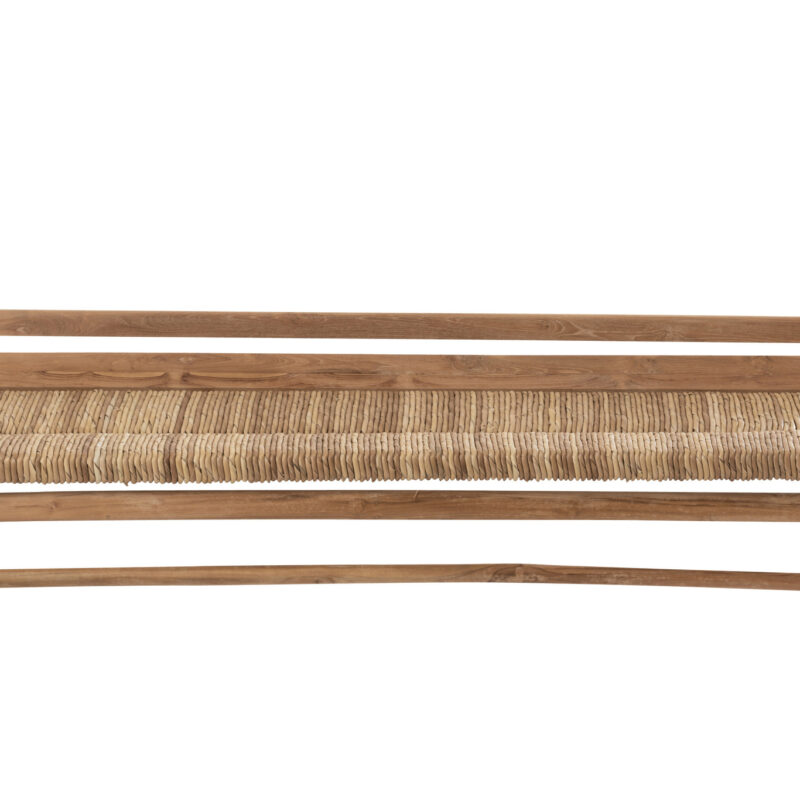 Bank Ana aus Teakholz mit Seegras-Akzenten