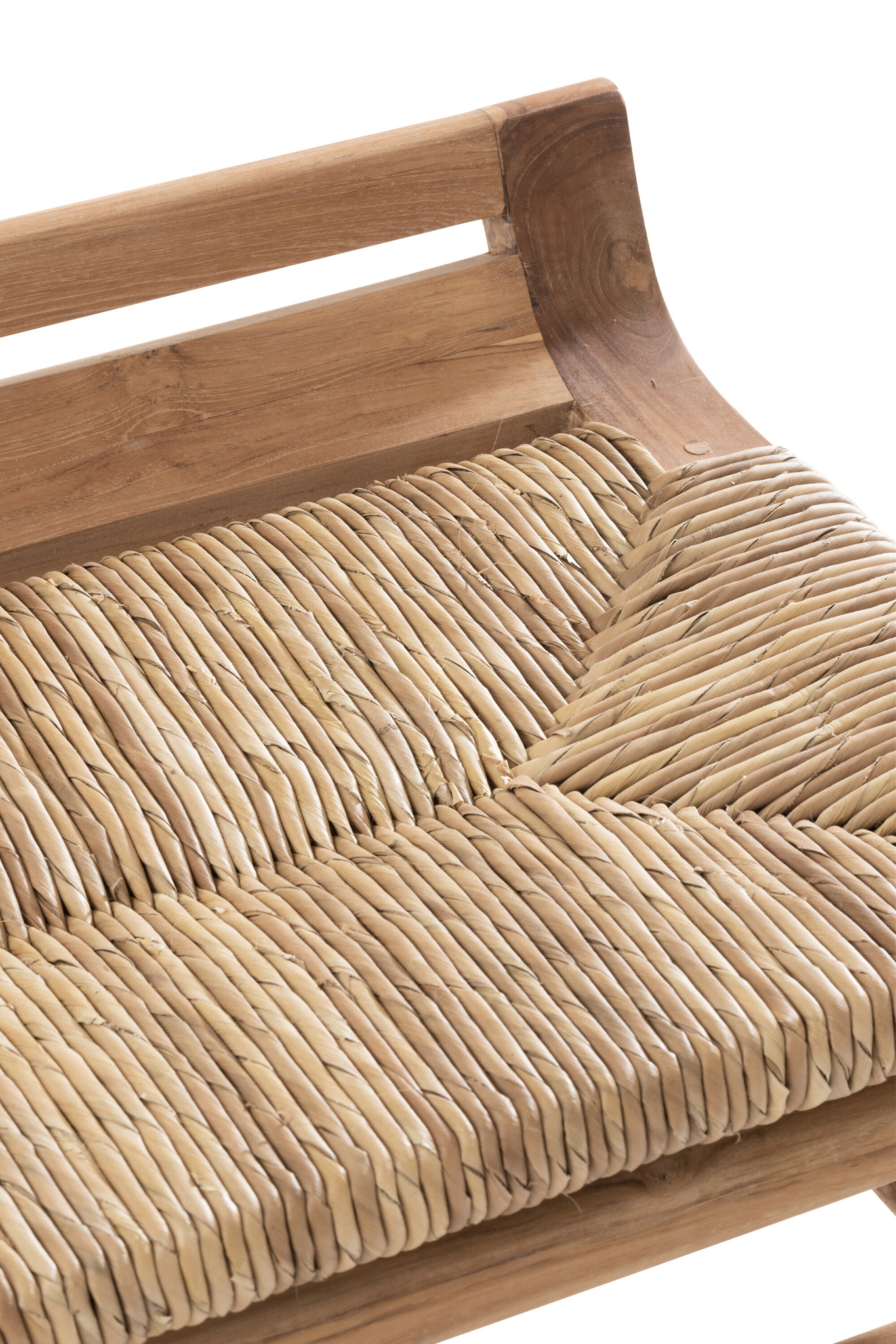 Bank Ana aus Teakholz mit Seegras-Akzenten – Bild 3