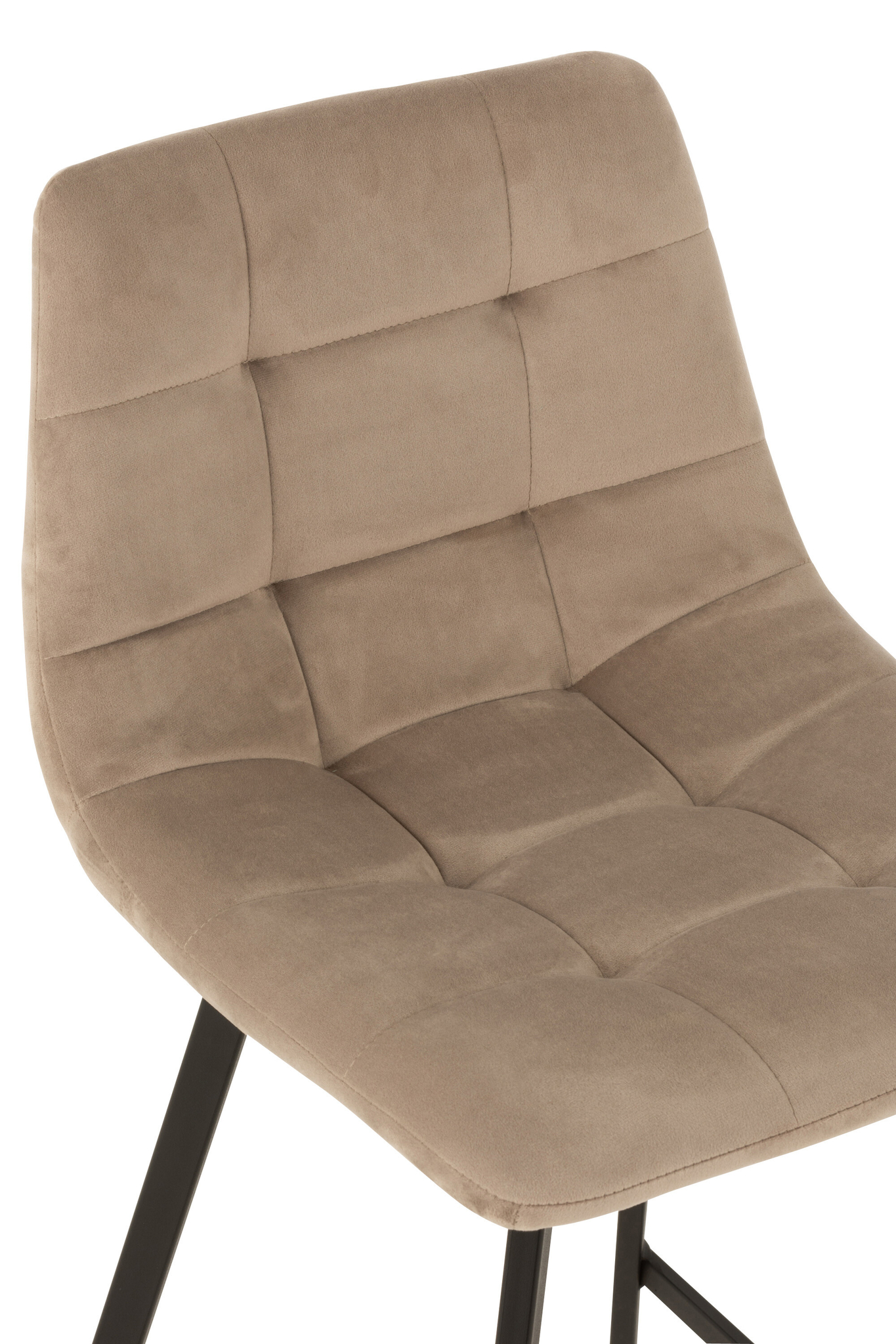 Barhocker „Olivier“ aus Textil und Metall in Beige – Bild 6