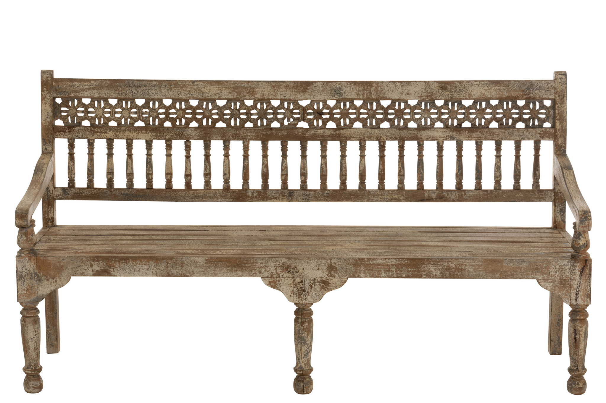 Bank Morocco aus Mangoholz mit weißgewaschenem Finish – Bild 2