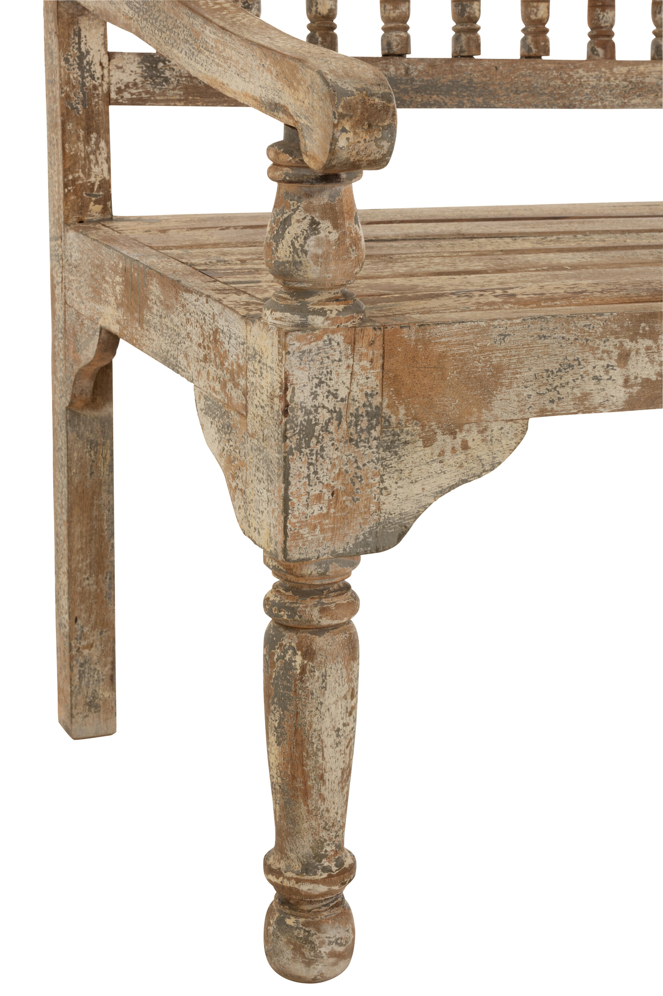 Bank Morocco aus Mangoholz mit weißgewaschenem Finish – Bild 4