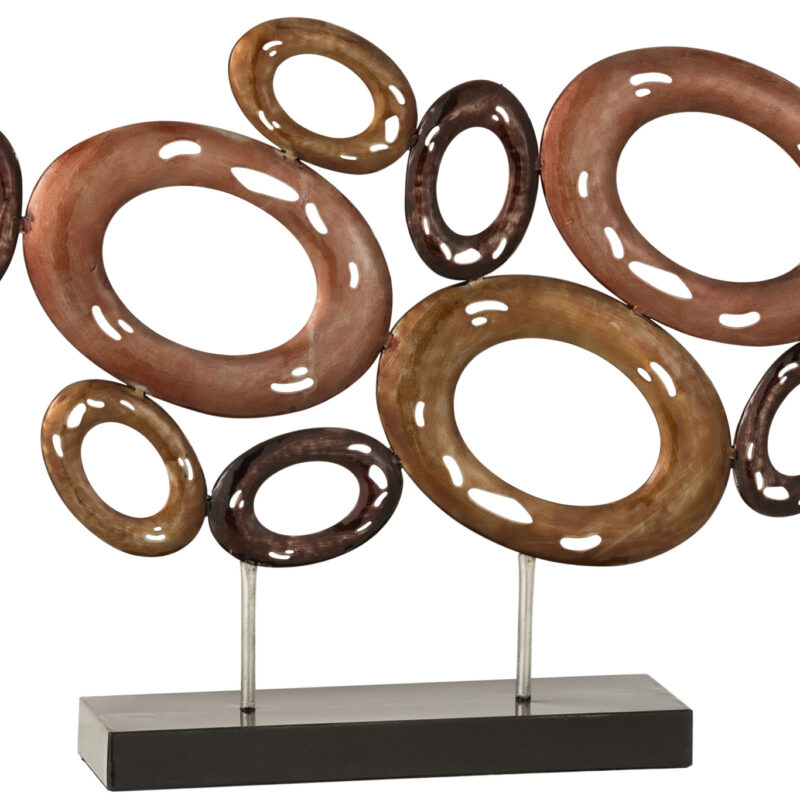 Offene Ringe aus Metallmix in Orange und Rost