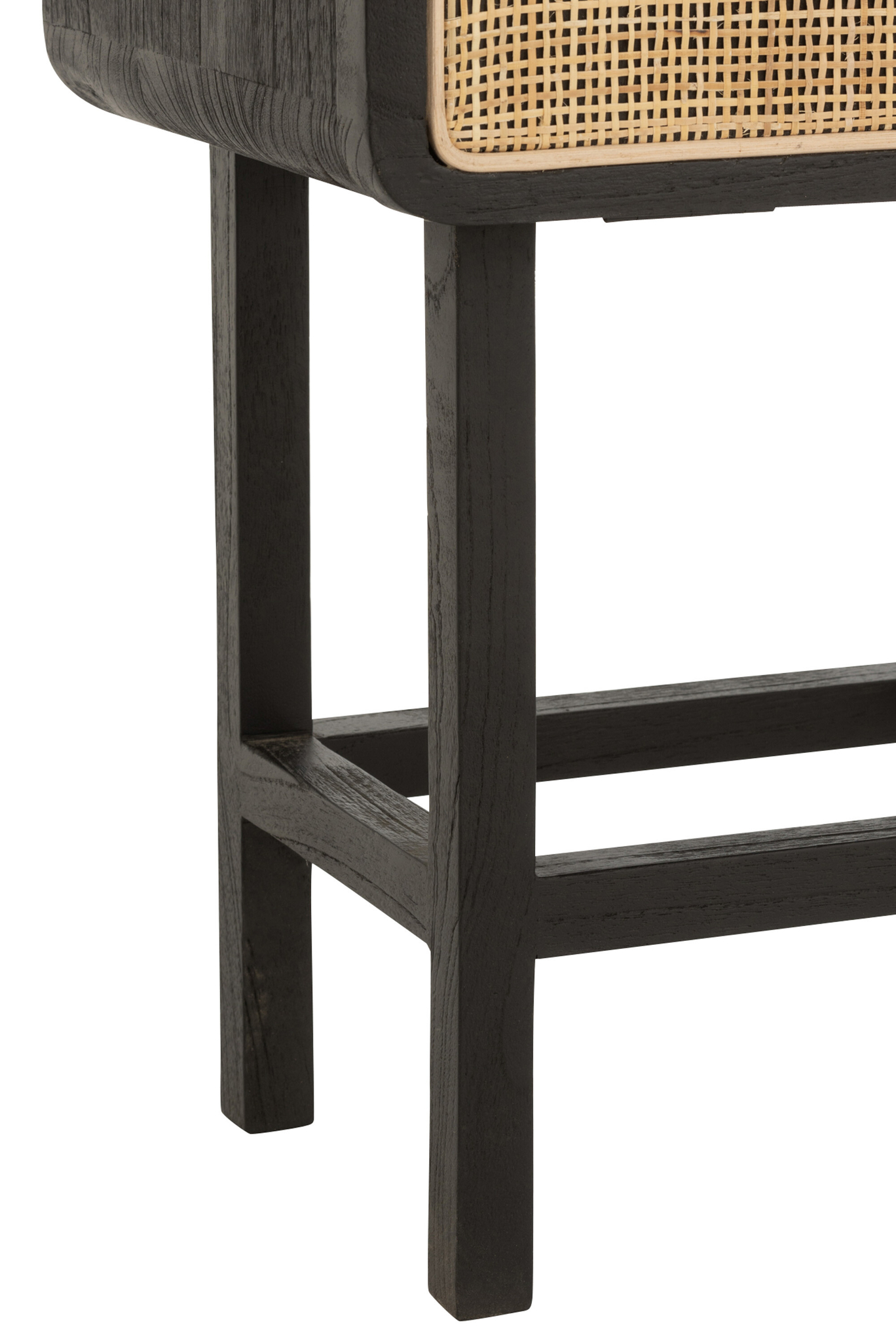 Beistelltisch Molly aus exotischem Holz und Rattan – Bild 5