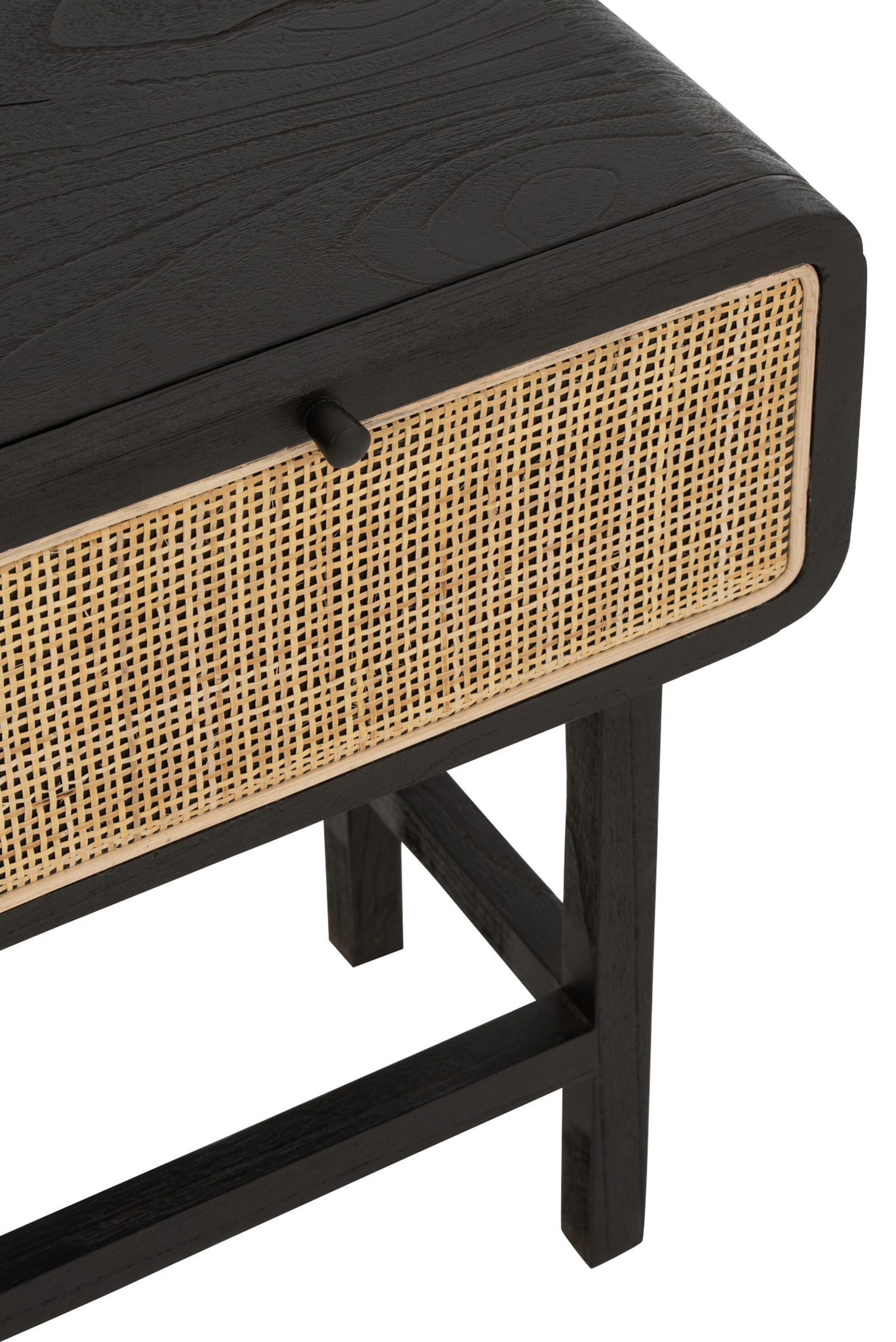 Beistelltisch Molly aus exotischem Holz und Rattan – Bild 7