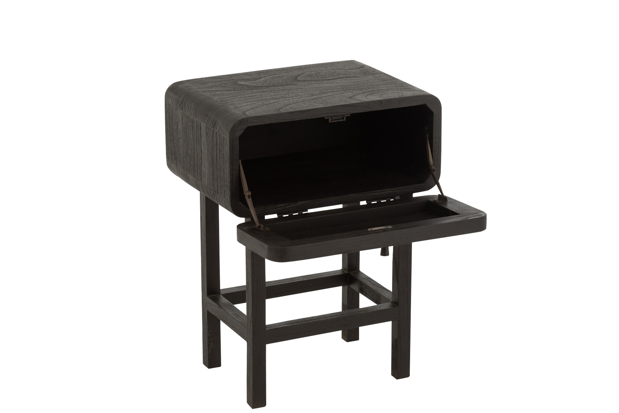 Beistelltisch Molly aus exotischem Holz und Rattan – Bild 8