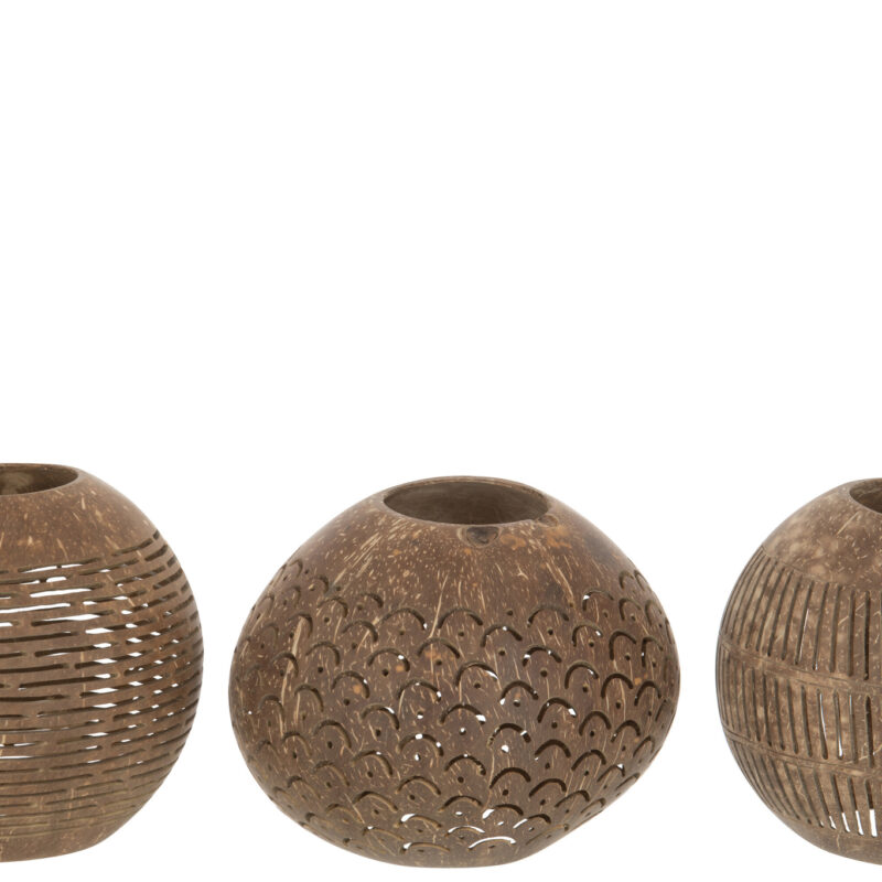 Teelichthalter aus Kokosnuss