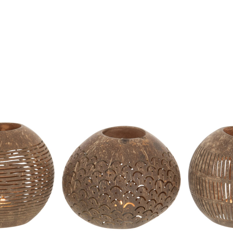 Teelichthalter aus Kokosnuss