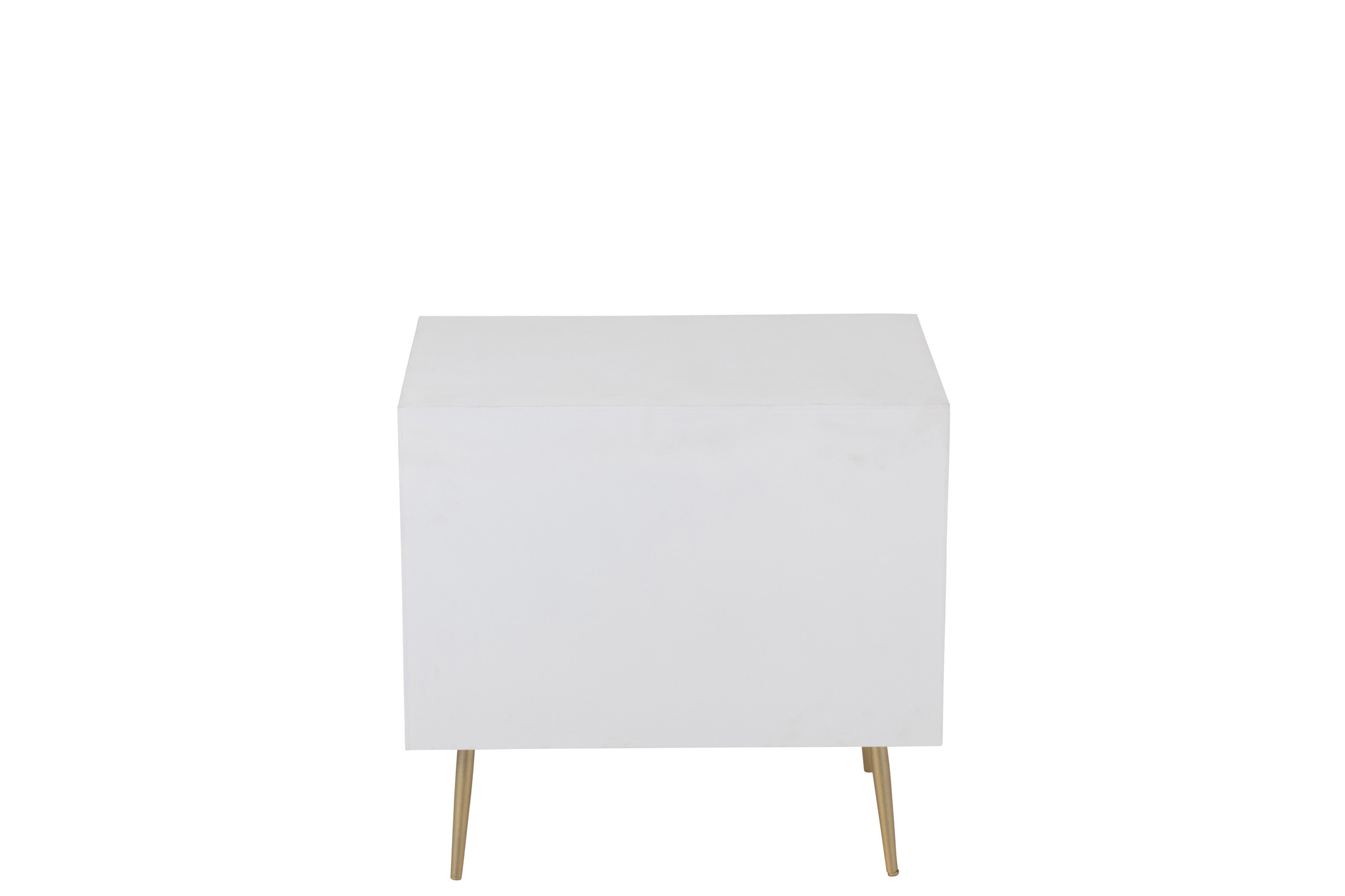 Nachttisch „Lines“ mit 2 Schubladen in Weiß/Gold – Bild 4