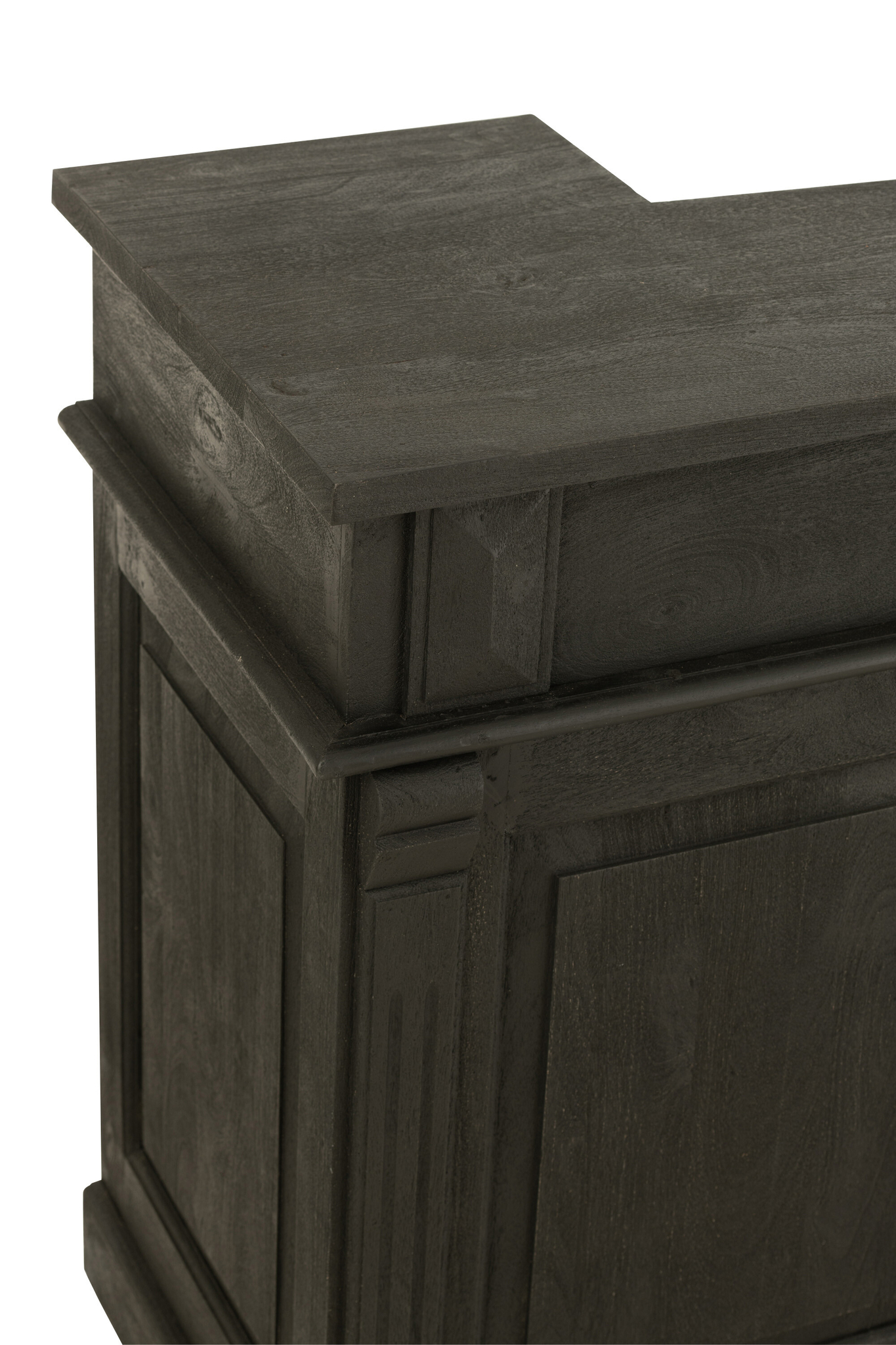 Schwarze Bar aus Mangoholz mit zwei Schubladen – Bild 6