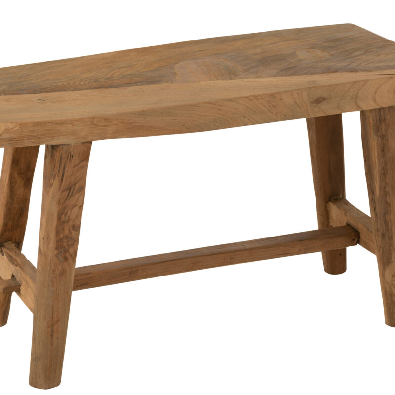 Rustikale Teakholzbank in natürlicher Optik