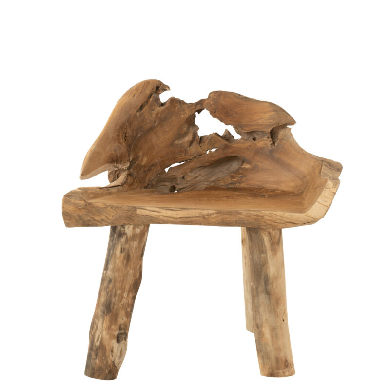 Massiver Teakholzstuhl in natürlichem und zeitlosem Design