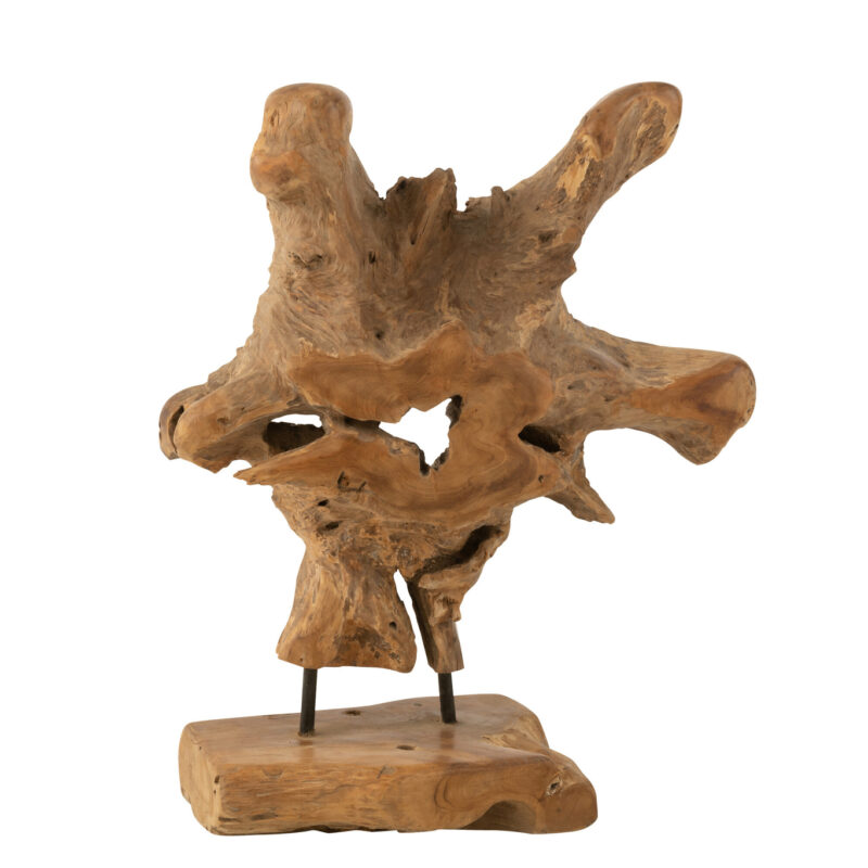 Stehende Wurzel-Dekoration aus naturbelassenem Teakholz