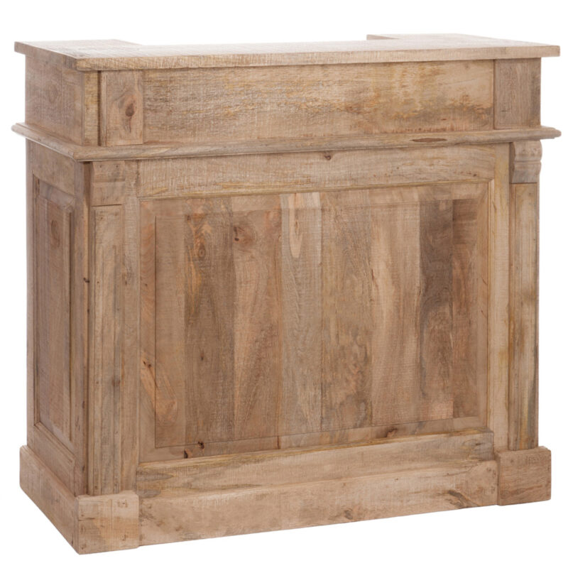 Bar-Sideboard aus Naturholz mit zwei Schubladen