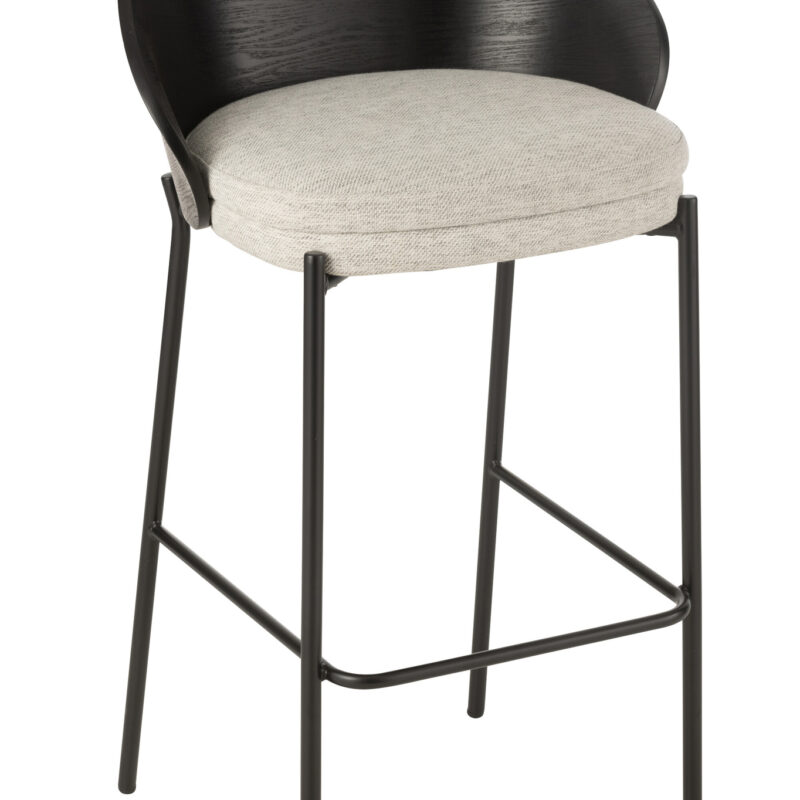 Barhocker „Lone“ aus Sperrholz, Polyester und Metall