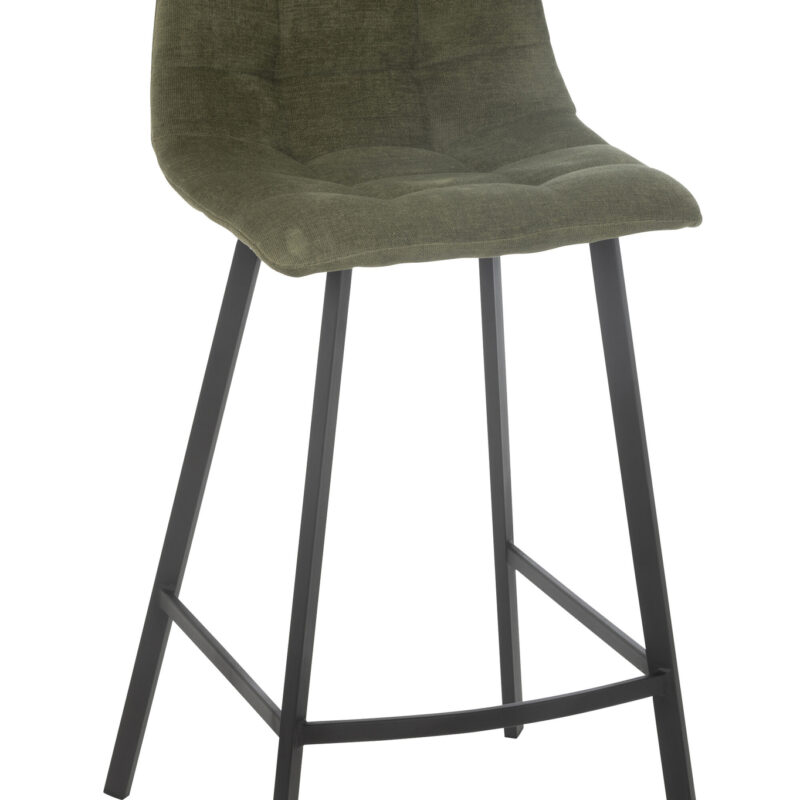 Barhocker „Kent“ aus Metall und Polyester in Grün