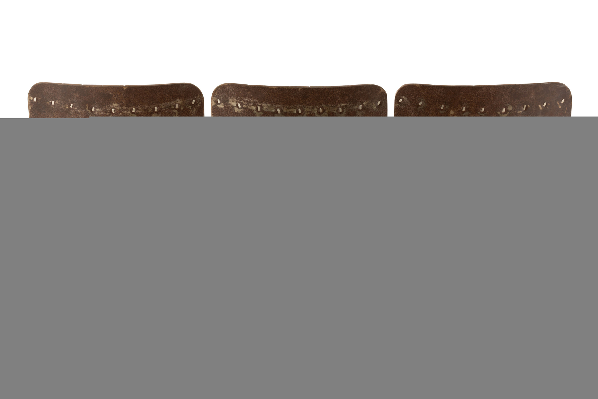 3‑sitzige Vintage-Bank aus Mangoholz mit Metallgestell – Bild 3