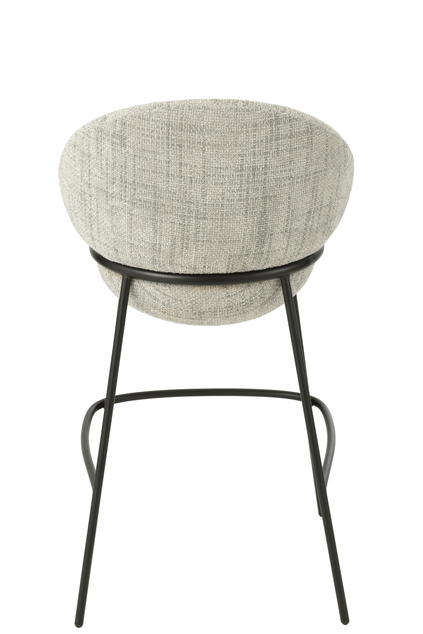 Barhocker aus Eisen und Polsterschaum in Iron Grey/Black – Bild 3