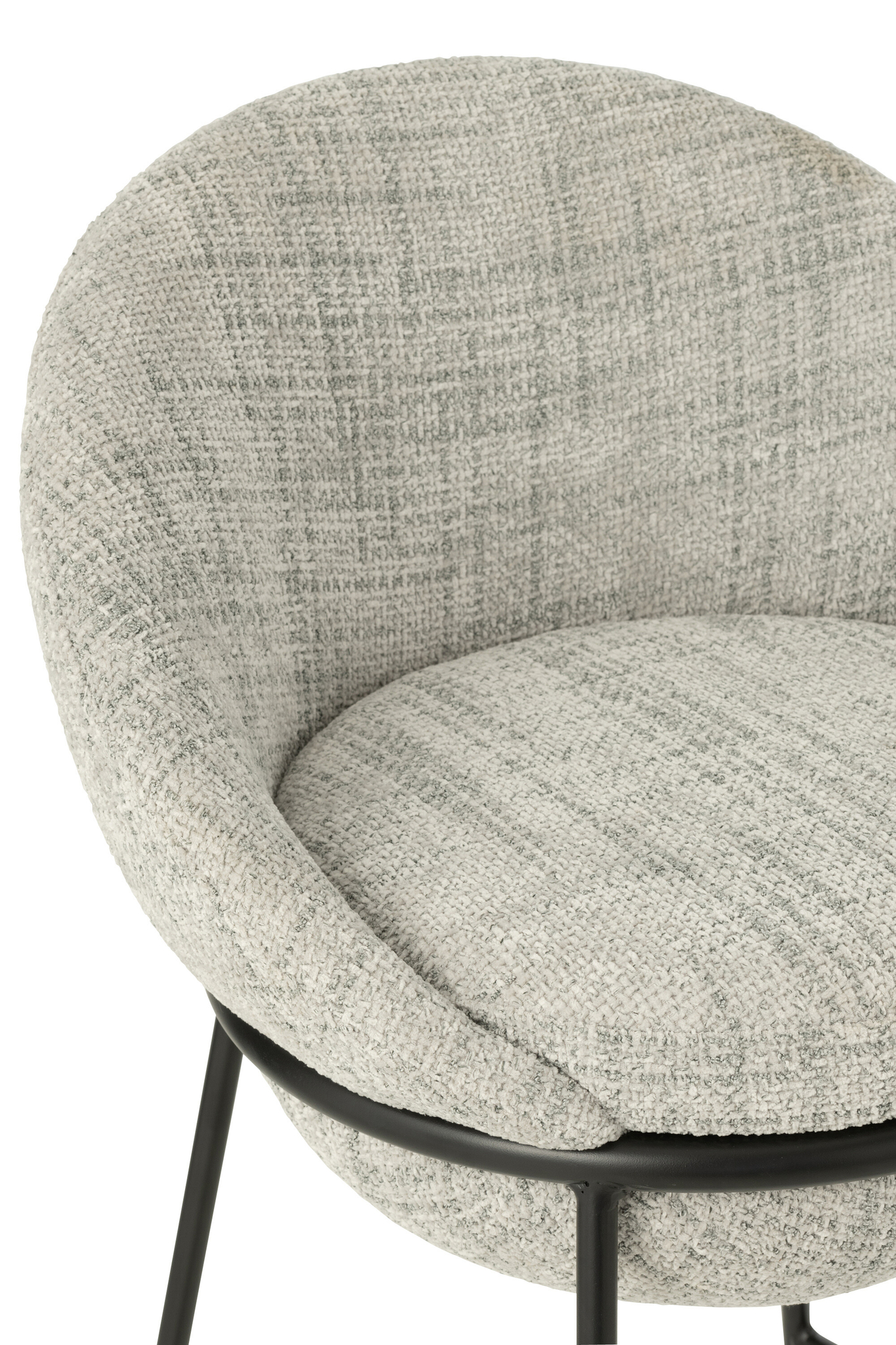 Barhocker aus Eisen und Polsterschaum in Iron Grey/Black – Bild 5