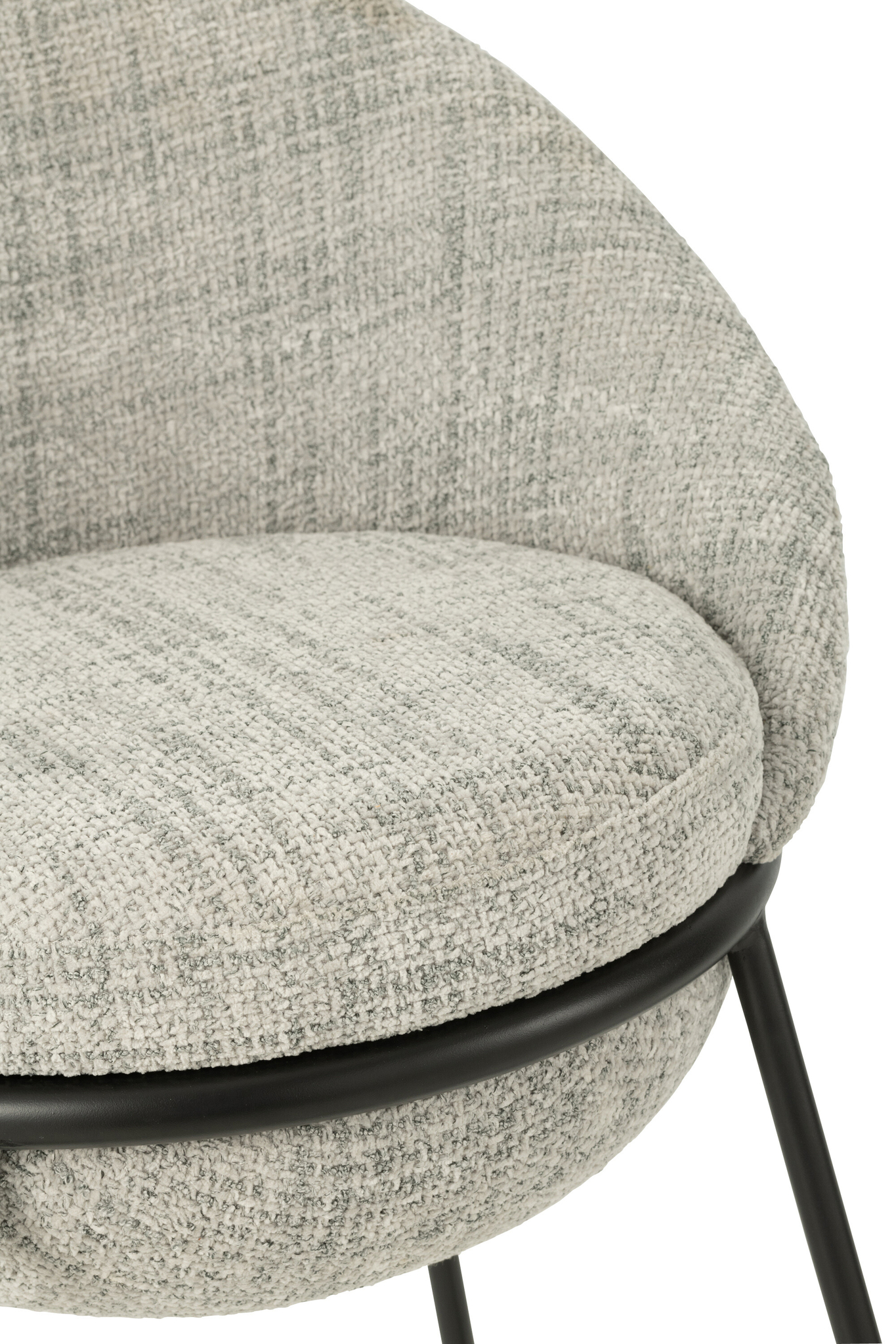 Barhocker aus Eisen und Polsterschaum in Iron Grey/Black – Bild 6