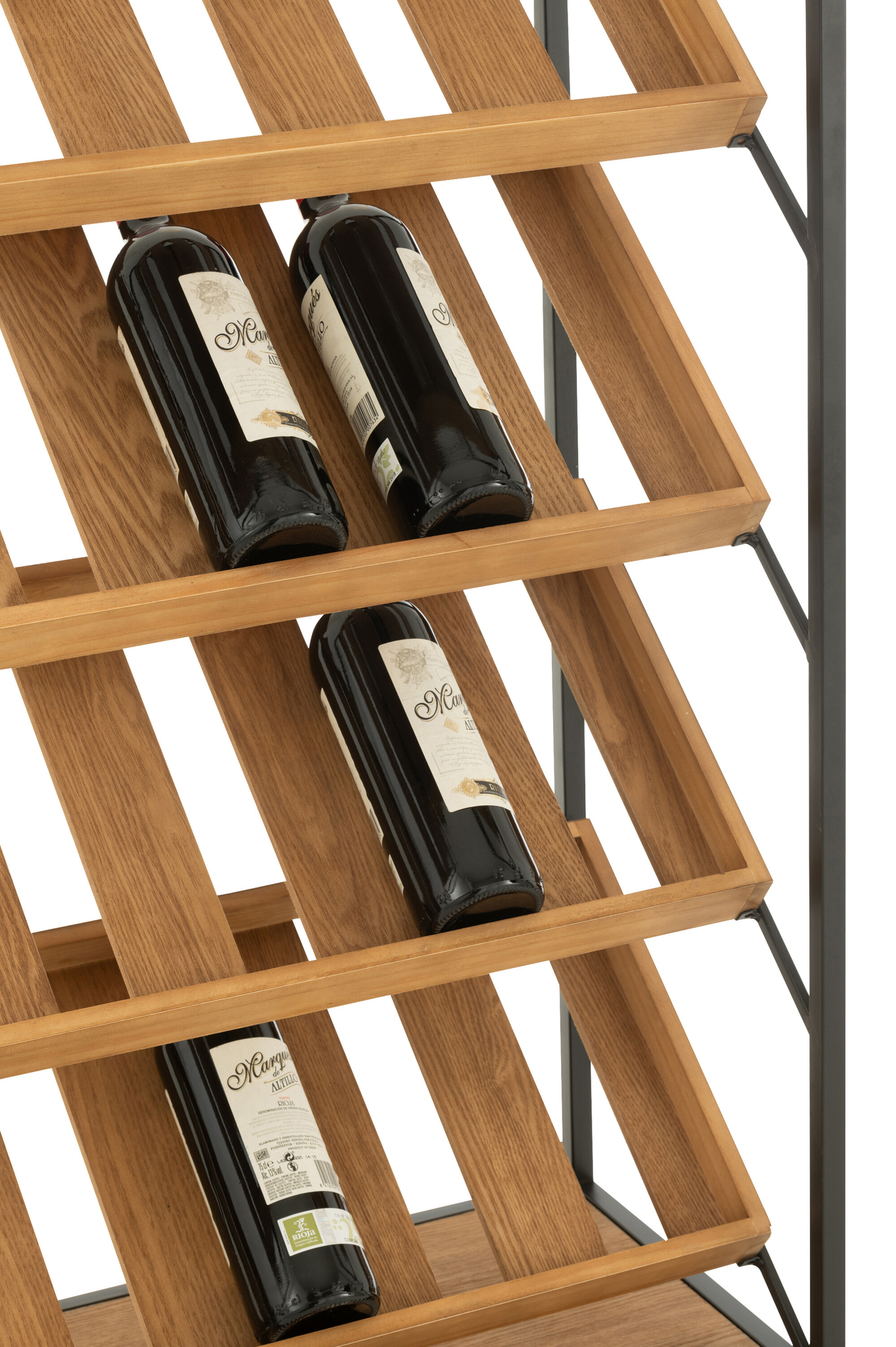 Großer Wein- und Bar-Schrank in Natur und Schwarz – Bild 2