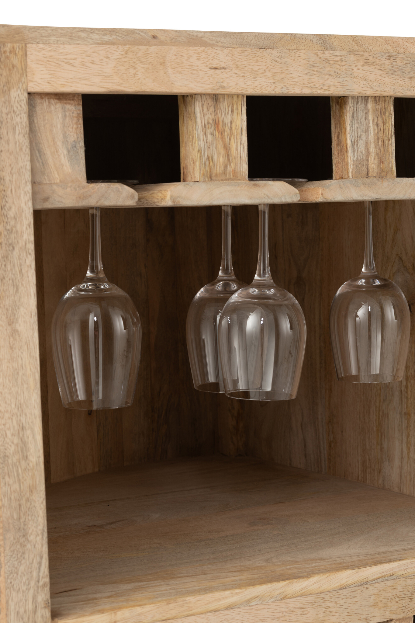 Lounge-Bar aus Mangoholz in Natur – Bild 6