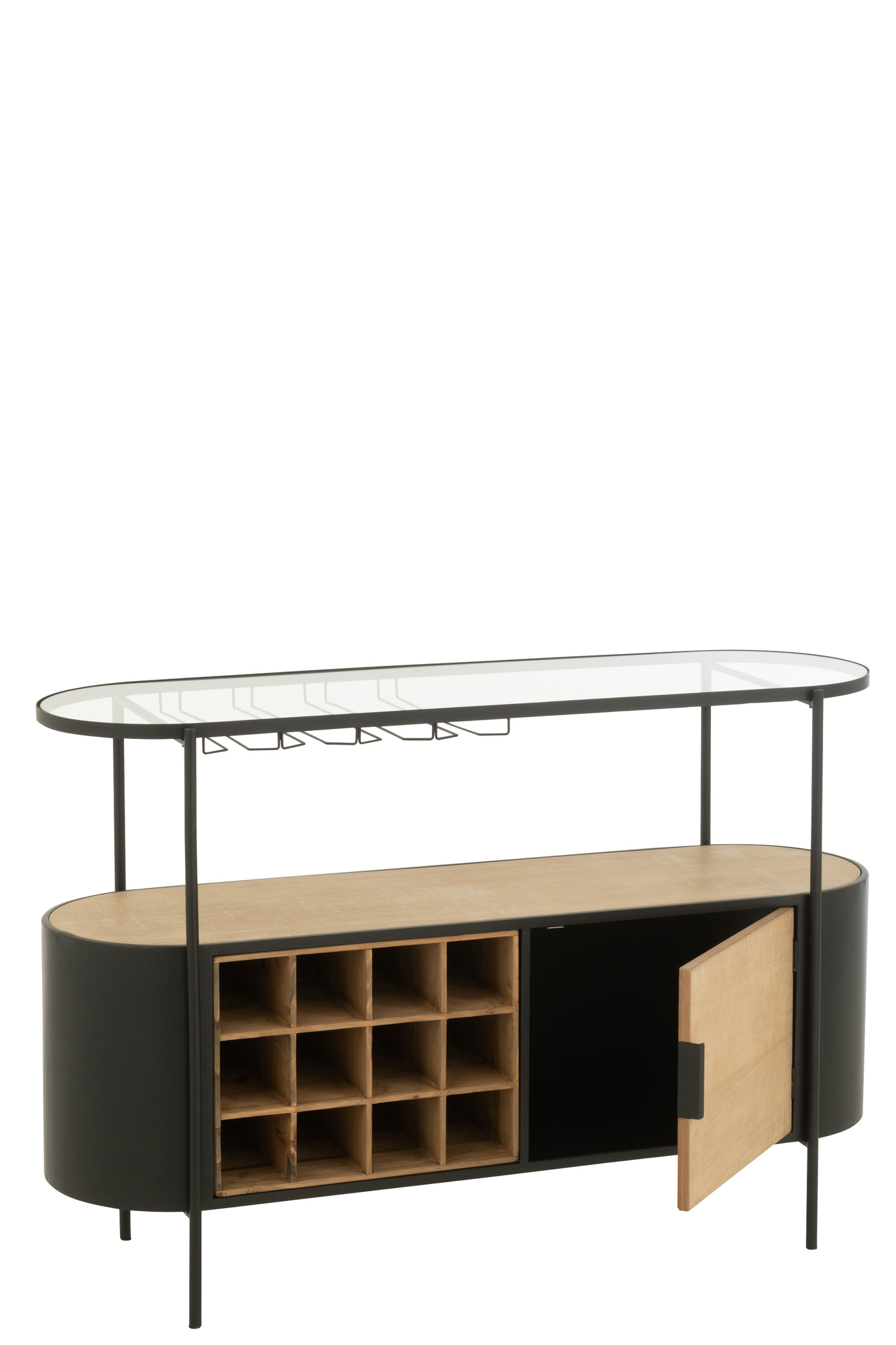 Bar-Schrank Bya aus Eisen in Natur und Schwarz – Bild 11