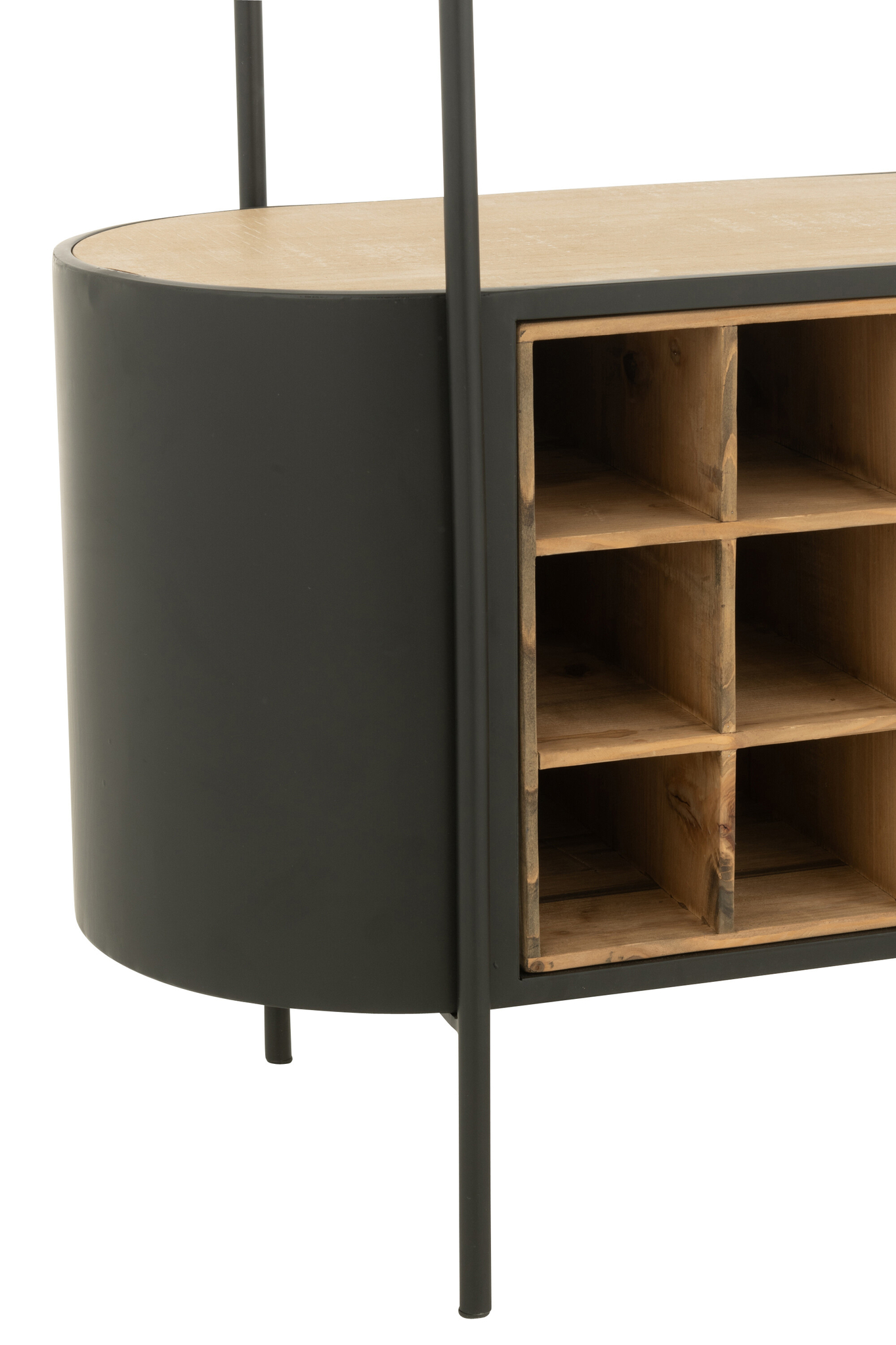 Bar-Schrank Bya aus Eisen in Natur und Schwarz – Bild 7