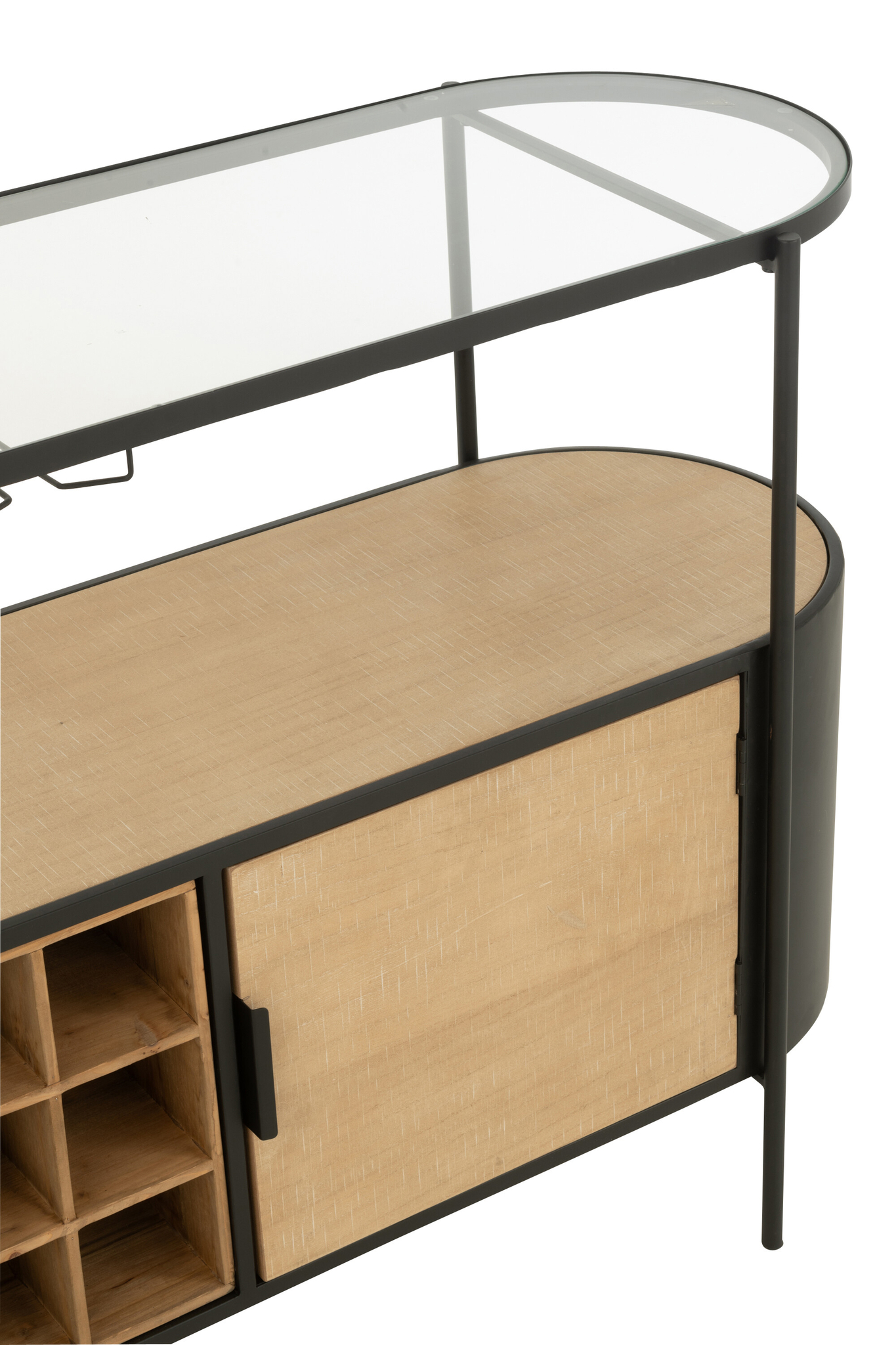 Bar-Schrank Bya aus Eisen in Natur und Schwarz – Bild 8