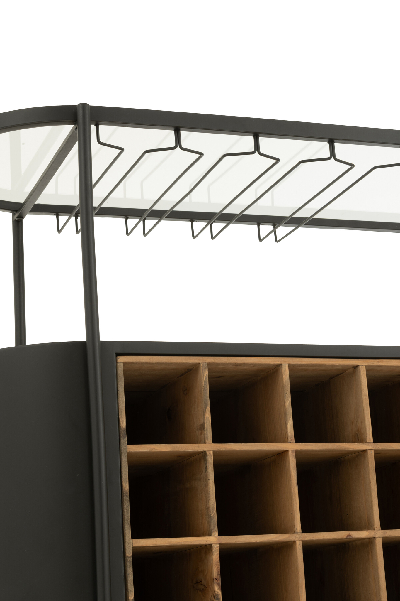 Bar-Schrank Bya aus Eisen in Natur und Schwarz – Bild 9