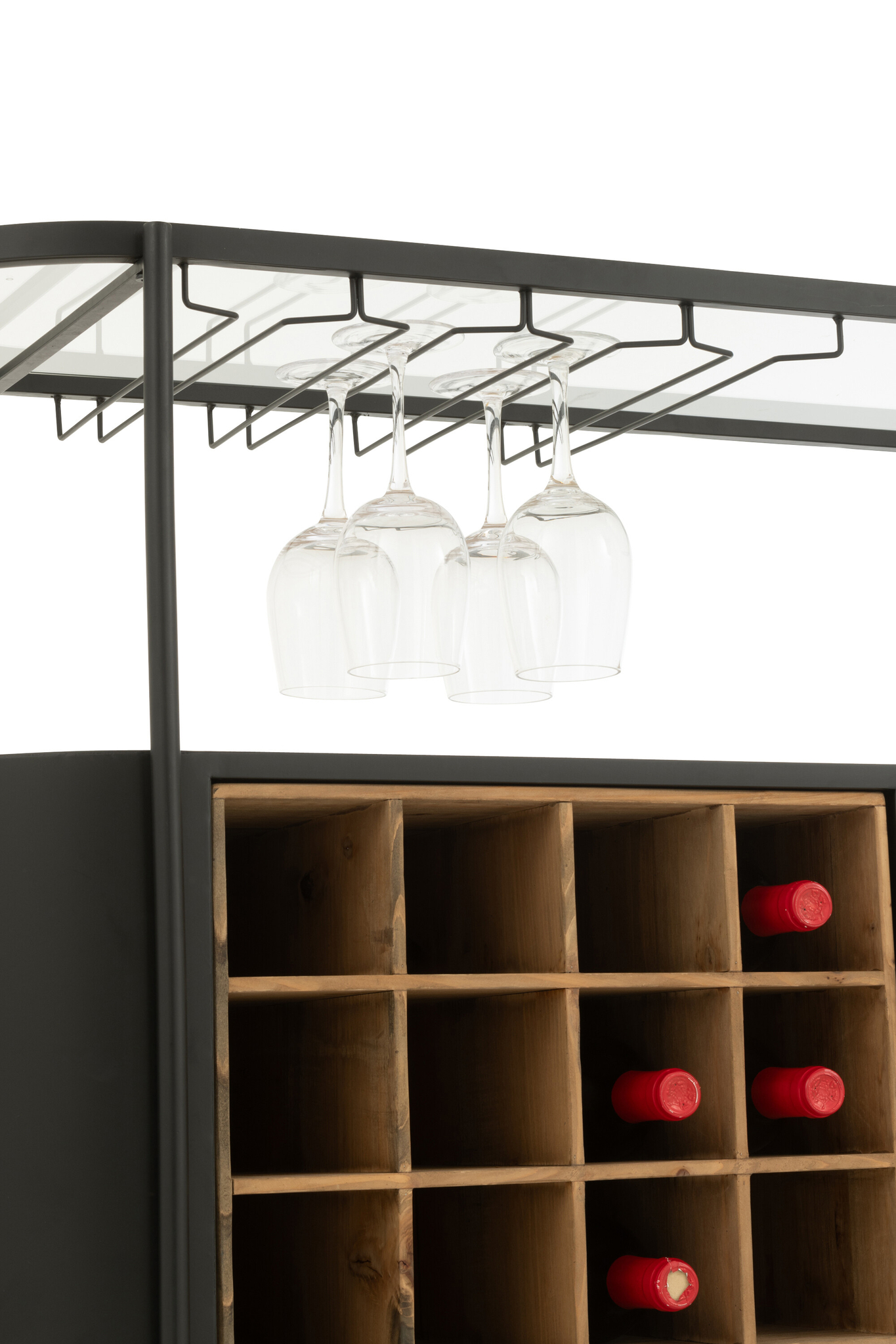 Bar-Schrank Bya aus Eisen in Natur und Schwarz – Bild 10