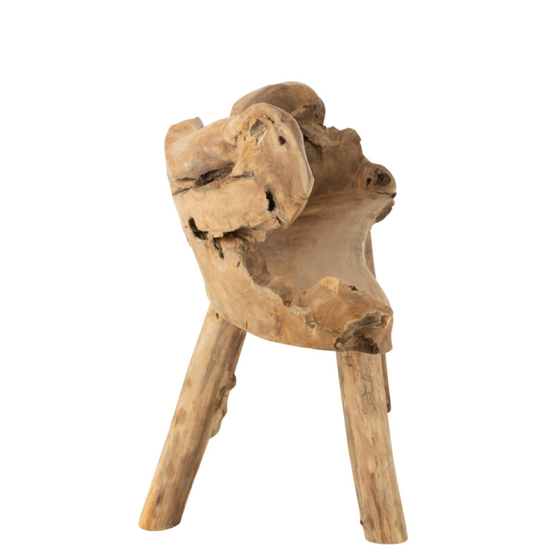 Zeitlose Bank aus naturbelassenem Teakholz