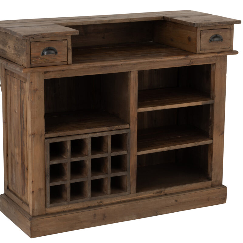 Elegante Bar mit zwei Schubladen