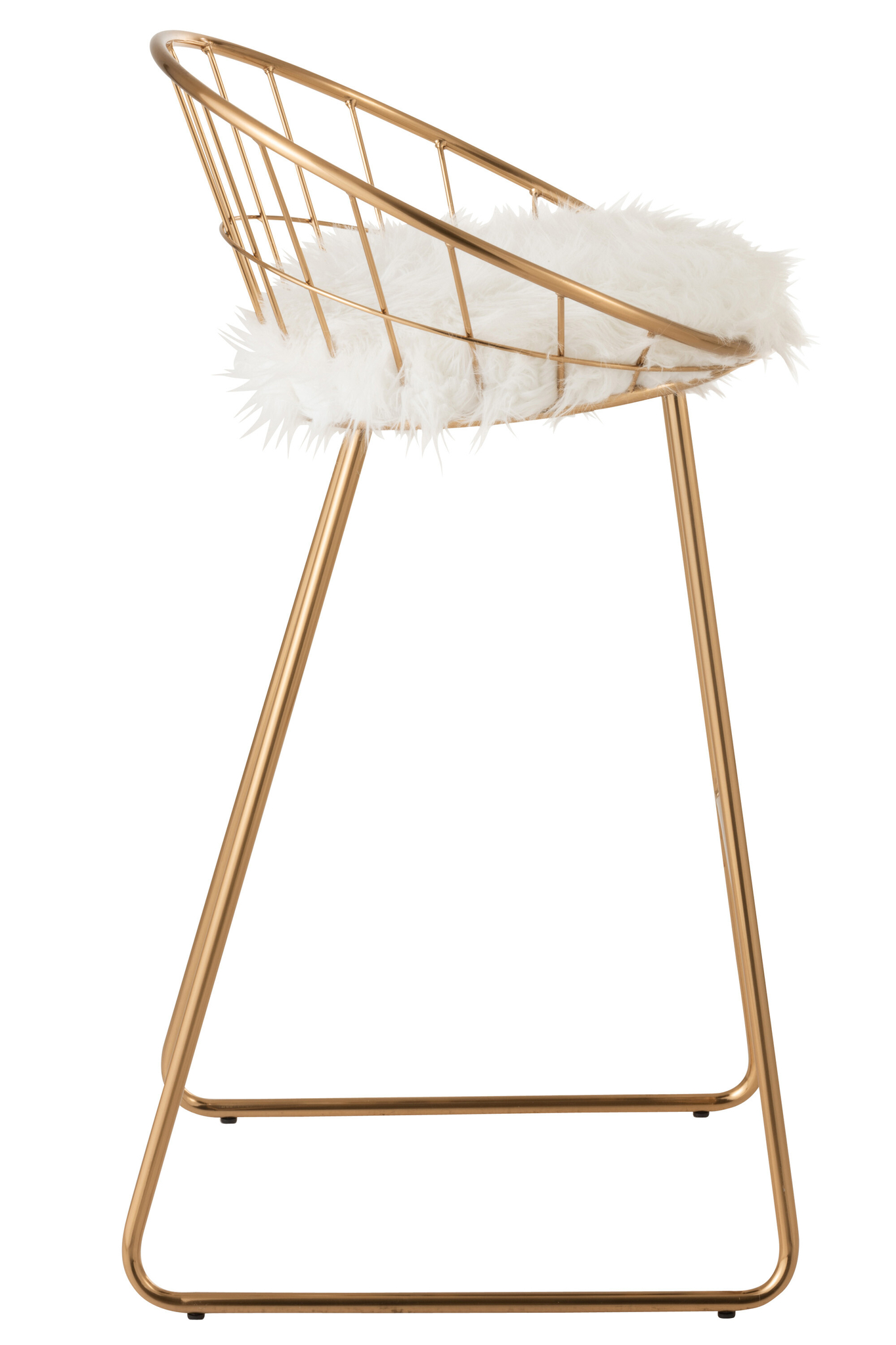 Runder Barhocker aus goldfarbenem Metall – Bild 3