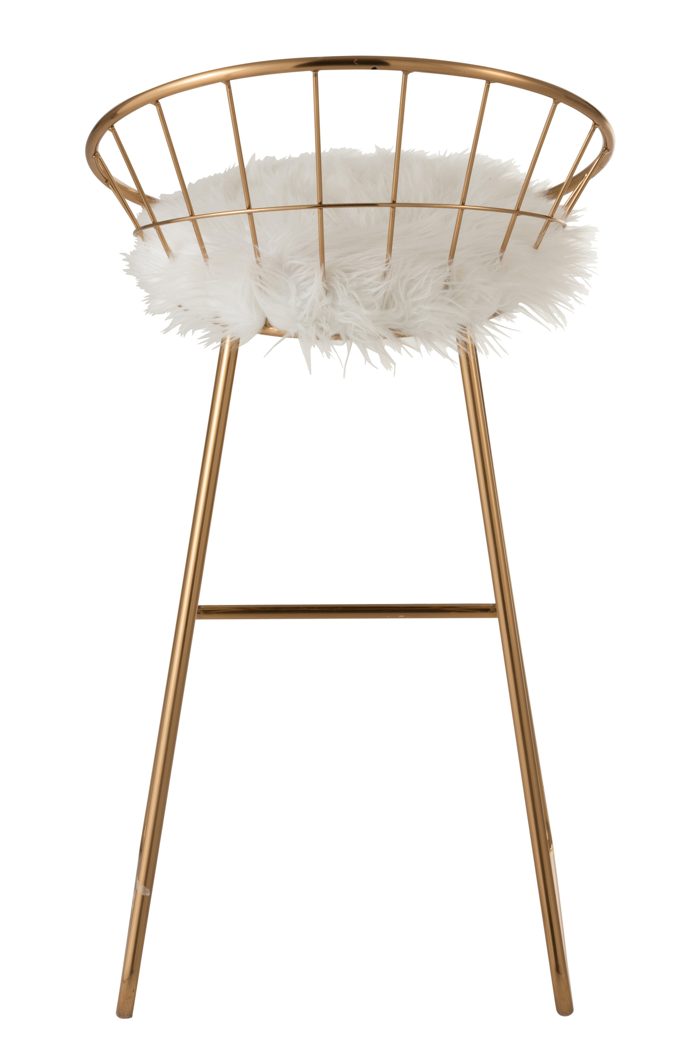 Runder Barhocker aus goldfarbenem Metall – Bild 4